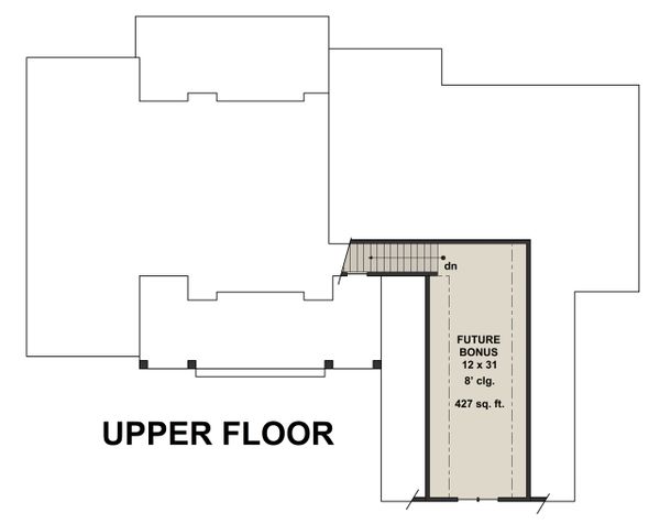 Architectural House Design - Farmhouse Floor Plan - Upper Floor Plan #51-1134