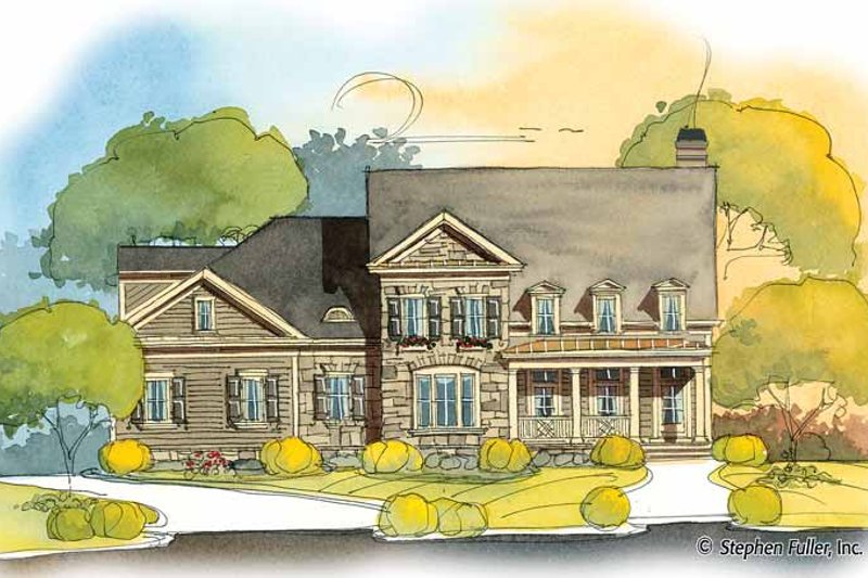 Dream House Plan - Country Exterior - Front Elevation Plan #429-398
