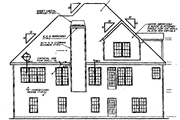 Traditional Style House Plan - 4 Beds 2.5 Baths 2044 Sq/Ft Plan #927-557 Exterior 