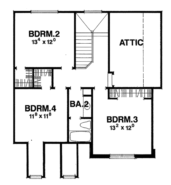 House Design - Country Floor Plan - Upper Floor Plan #472-191