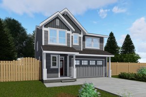 Craftsman Exterior - Front Elevation Plan #53-626