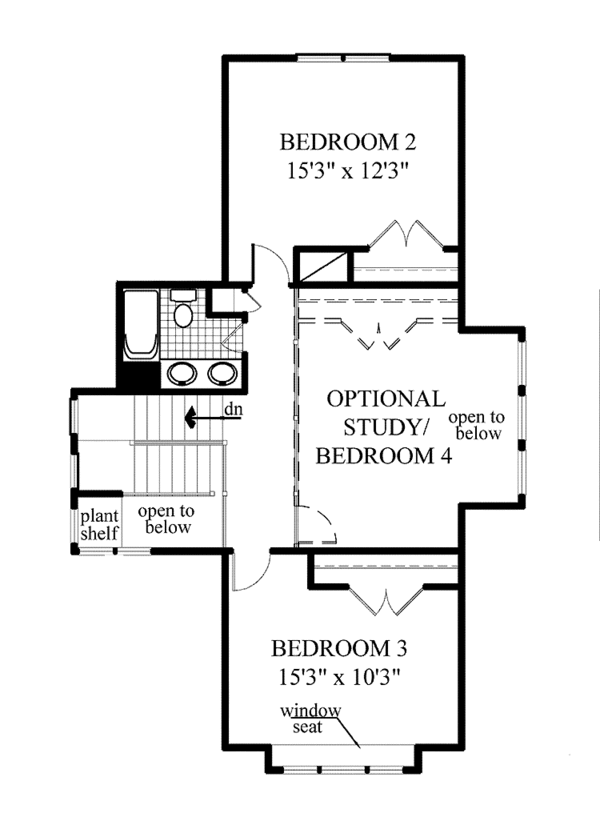 Dream House Plan - Country Floor Plan - Upper Floor Plan #953-112