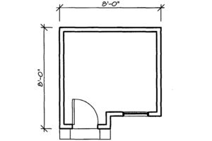Floor Plan - Main Floor for Cottage House Plan #23-471, 0 bath