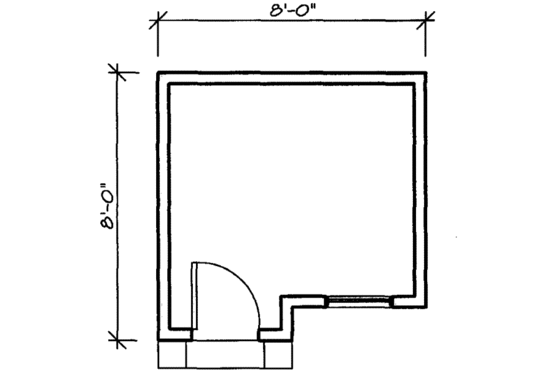 Floor Plan - Main Floor for Cottage House Plan #23-471, 0 bath