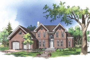 Colonial Exterior - Front Elevation Plan #929-159