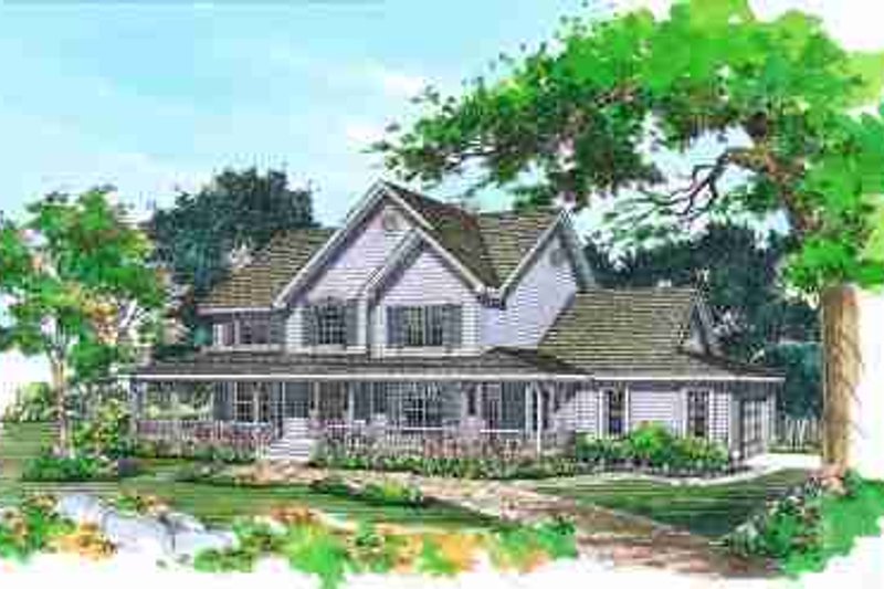 Dream House Plan - Country Exterior - Front Elevation Plan #72-334