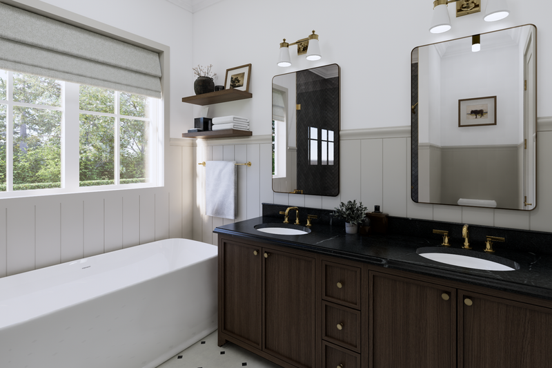 Architectural House Design - Interior - Master Bathroom for European House Plan #1114-124 - 3 bed, 2.5 bath