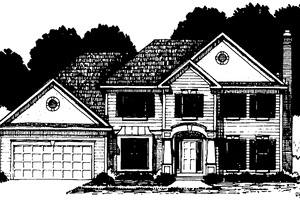 Dream House Plan - Colonial Exterior - Front Elevation Plan #328-211