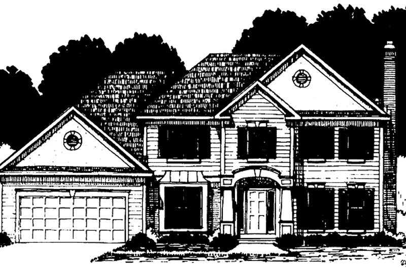Home Plan - Colonial Exterior - Front Elevation Plan #328-211