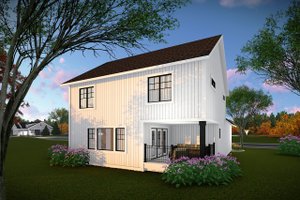 Exterior - Rear Elevation for Country House Plan #70-1463 - 3 bed, 2.5 bath