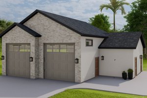 Exterior - Front Elevation 3 for Traditional House Plan #1060-112, 1 bath