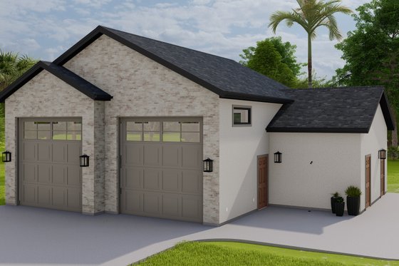 Exterior - Front Elevation 3 for Traditional House Plan #1060-112, 1 bath