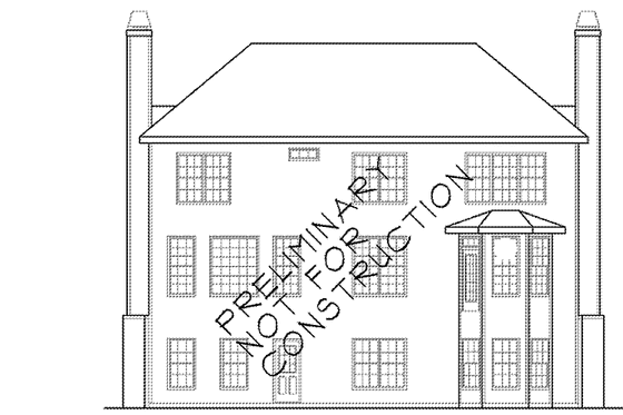 Exterior - Rear Elevation for Country House Plan #927-903 - 5 bed, 3 bath