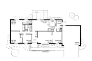 Ranch Style House Plan - 3 Beds 2 Baths 1488 Sq/Ft Plan #72-521 Floor 