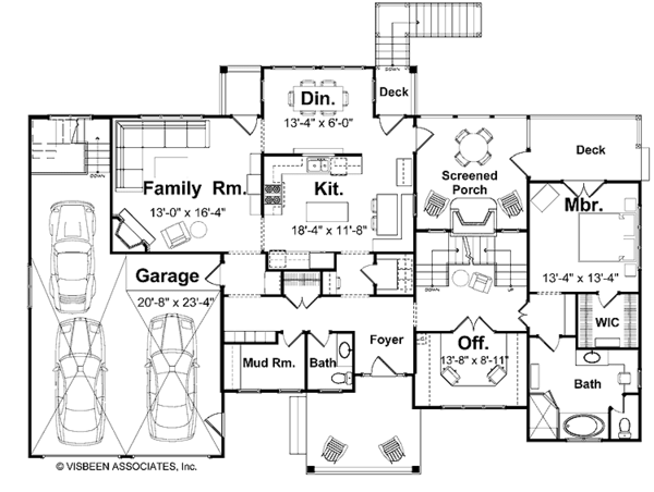 House Plan Design - Country Floor Plan - Main Floor Plan #928-47