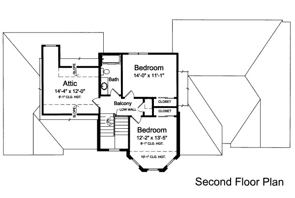 House Plan Design - European Floor Plan - Upper Floor Plan #46-465