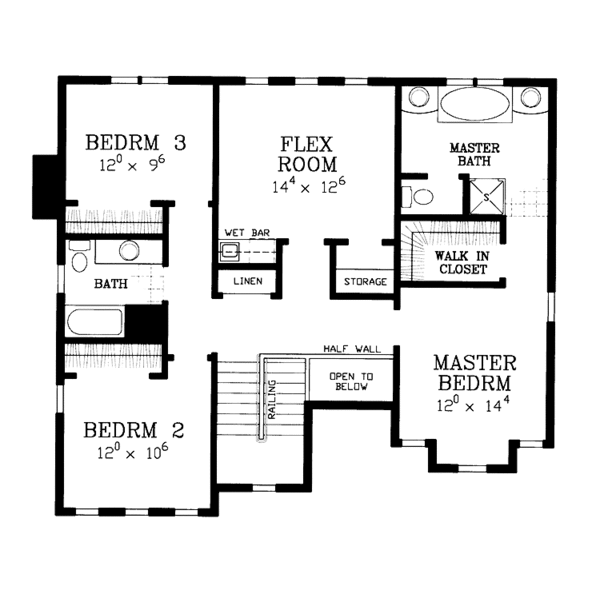 House Plan Design - Prairie Floor Plan - Upper Floor Plan #72-1134