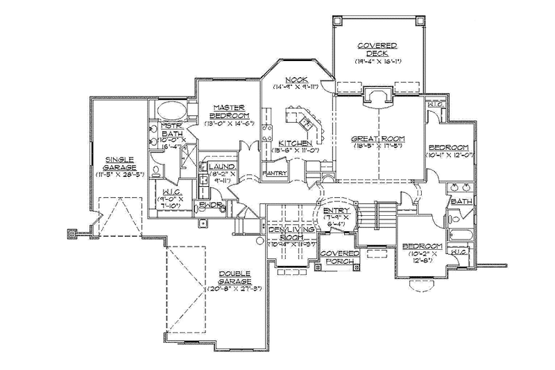 Home Plan - Floor Plan - Main Floor for European House Plan #945-125 - 3 bed, 2.5 bath