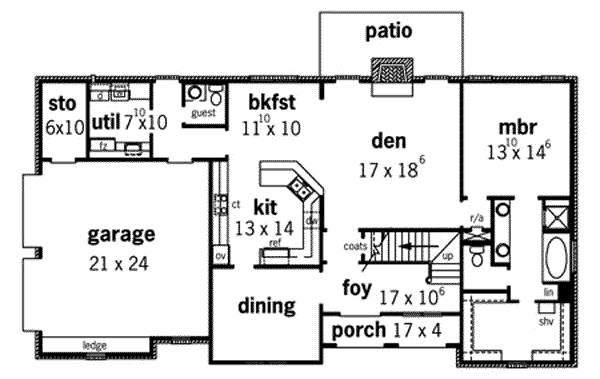 European Floor Plan - Main Floor Plan #16-252