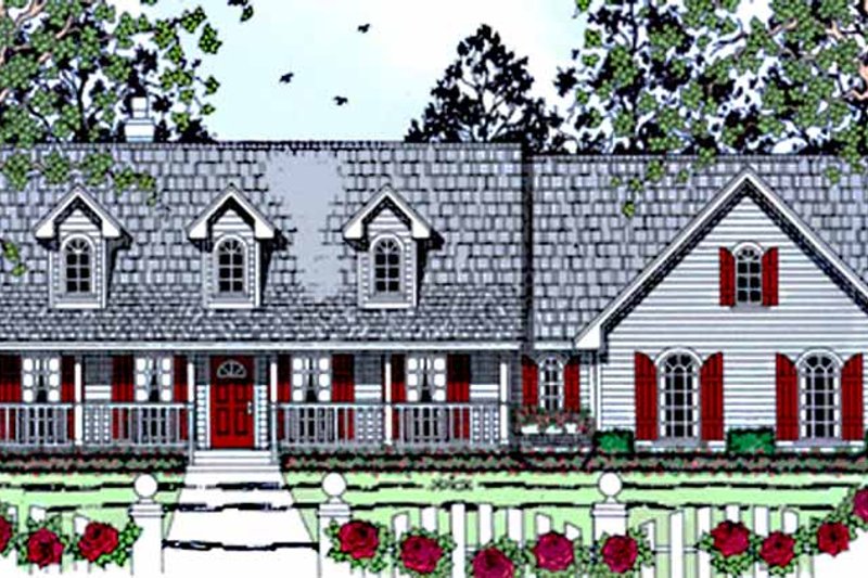 Home Plan - Country Exterior - Front Elevation Plan #42-675