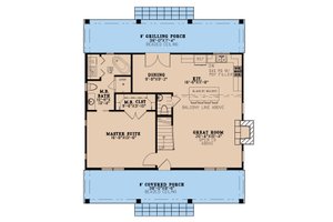 Floor Plan - Main Floor for Country House Plan #923-207 - 3 bed, 2.5 bath