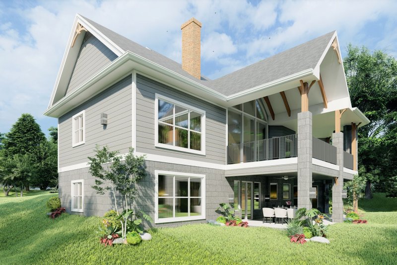 House Plan Design - Exterior - Other Elevation for Ranch House Plan #54-420 - 3 bed, 2 bath