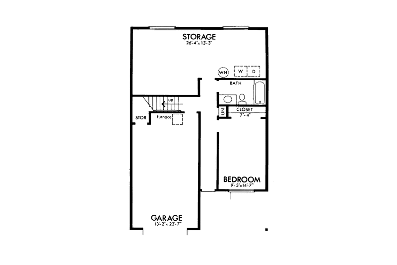 Dream House Plan - Floor Plan - Lower Floor for Contemporary House Plan #320-1014 - 3 bed, 2 bath