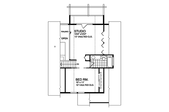 Floor Plan - Upper Floor for Country House Plan #118-106 - 2 bed, 2 bath