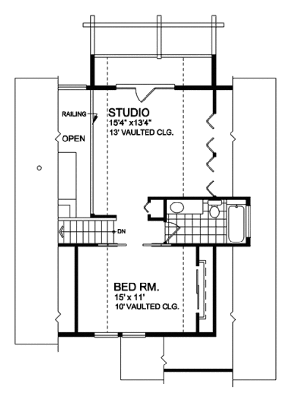 House Blueprint - Country Floor Plan - Upper Floor Plan #118-106