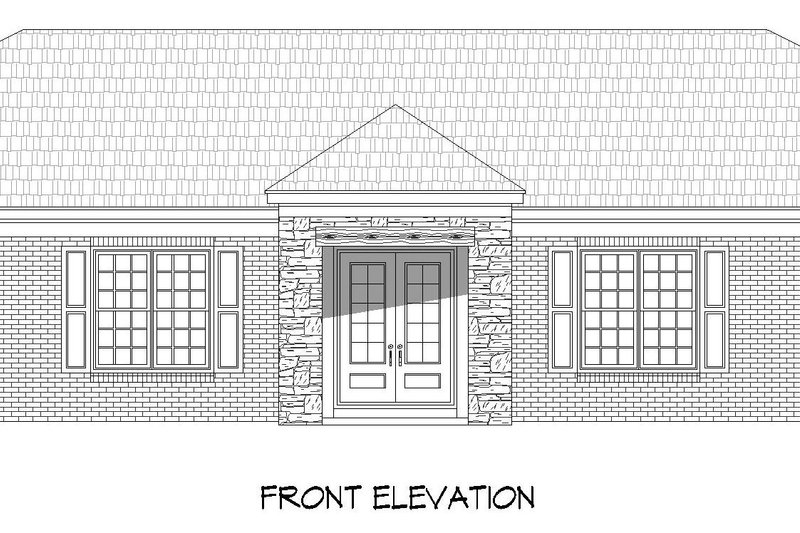 House Blueprint - Exterior - Front Elevation 5 for Country House Plan #932-1443 - 3 bed, 3 bath
