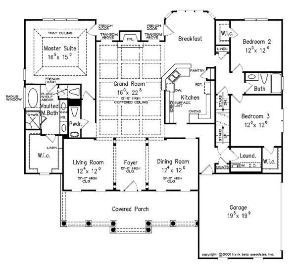 Architectural House Design - Colonial Floor Plan - Main Floor Plan #927-603