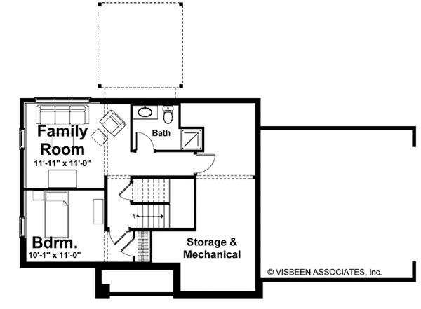 Home Plan - Country Floor Plan - Lower Floor Plan #928-119