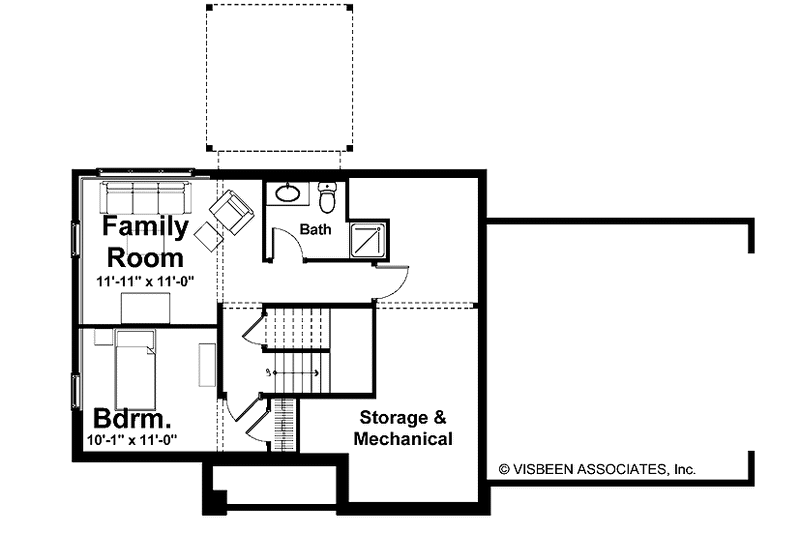Home Plan - Floor Plan - Lower Floor for Country House Plan #928-119 - 3 bed, 2.5 bath
