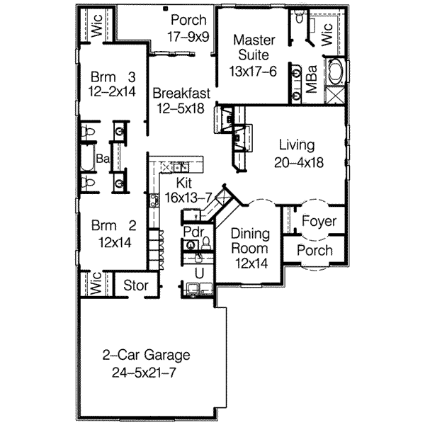 Dream House Plan - European Floor Plan - Main Floor Plan #15-285