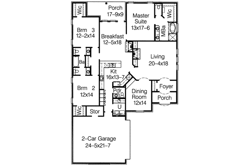 Dream House Plan - Floor Plan - Main Floor for European House Plan #15-285 - 3 bed, 2.5 bath