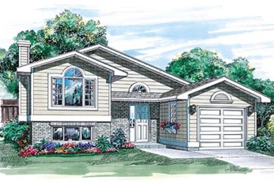 Exterior - Front Elevation for Traditional House Plan #47-226 - 3 bed, 1 bath