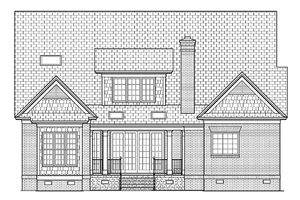 Exterior - Rear Elevation for Country House Plan #1054-10 - 3 bed, 3.5 bath