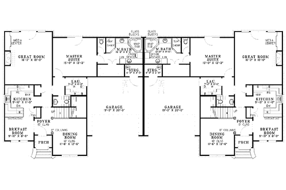 Floor Plan - Main Floor for Country House Plan #17-3194 - 6 bed, 4 bath