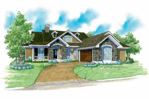 Country Exterior - Front Elevation Plan #930-177