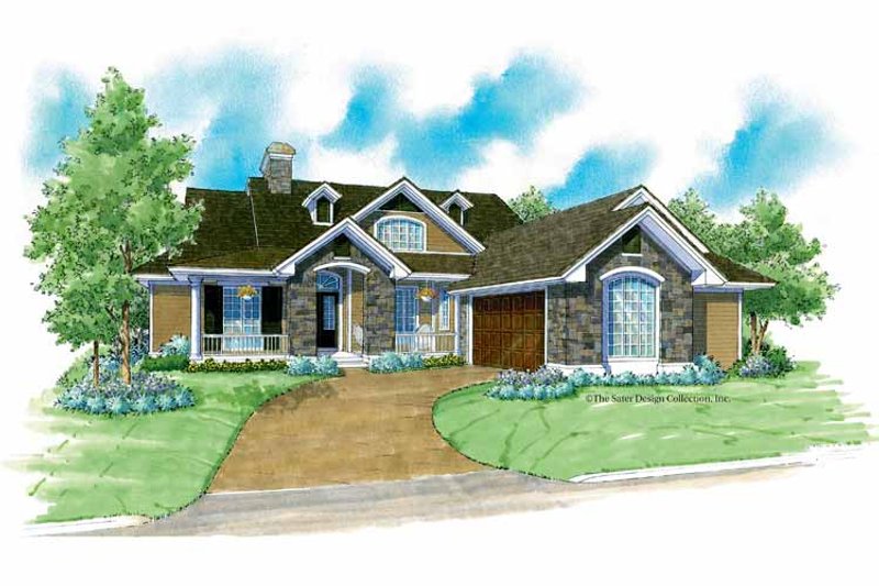 Architectural House Design - Country Exterior - Front Elevation Plan #930-177