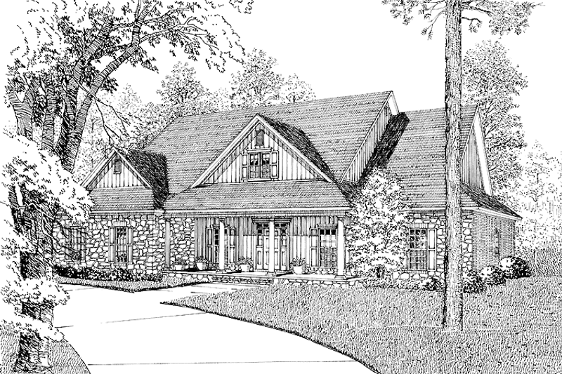 Dream House Plan - Country Exterior - Front Elevation Plan #17-2627