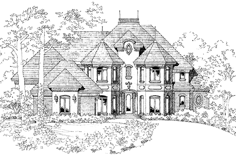 Architectural House Design - European Exterior - Front Elevation Plan #417-711