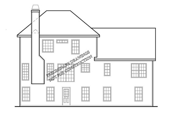 Exterior - Rear Elevation for Traditional House Plan #927-717 - 4 bed, 3 bath