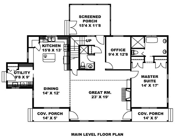 Farmhouse Floor Plan - Main Floor Plan #117-897