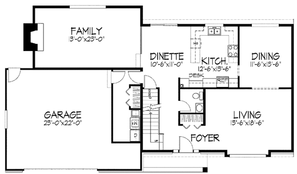 Dream House Plan - Tudor Floor Plan - Main Floor Plan #51-823