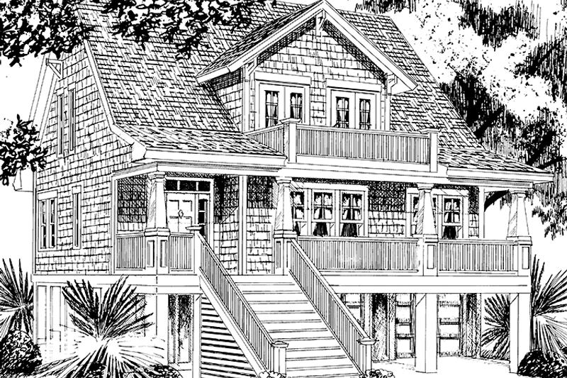 Dream House Plan - Country Exterior - Front Elevation Plan #991-14