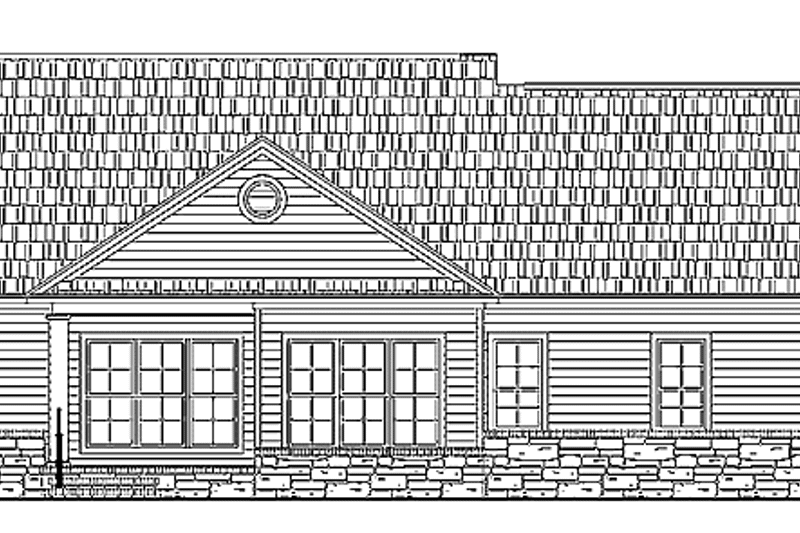 Home Plan - Exterior - Rear Elevation for Country House Plan #21-411 - 3 bed, 2 bath