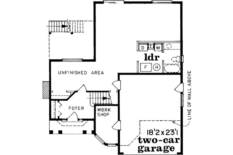Home Plan - Floor Plan - Lower Floor for Country House Plan #47-727 - 3 bed, 2 bath