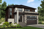 Contemporary Style House Plan - 4 Beds 2.5 Baths 2484 Sq/Ft Plan #25-4914 