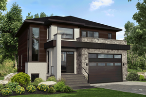 Contemporary Exterior - Front Elevation Plan #25-4914